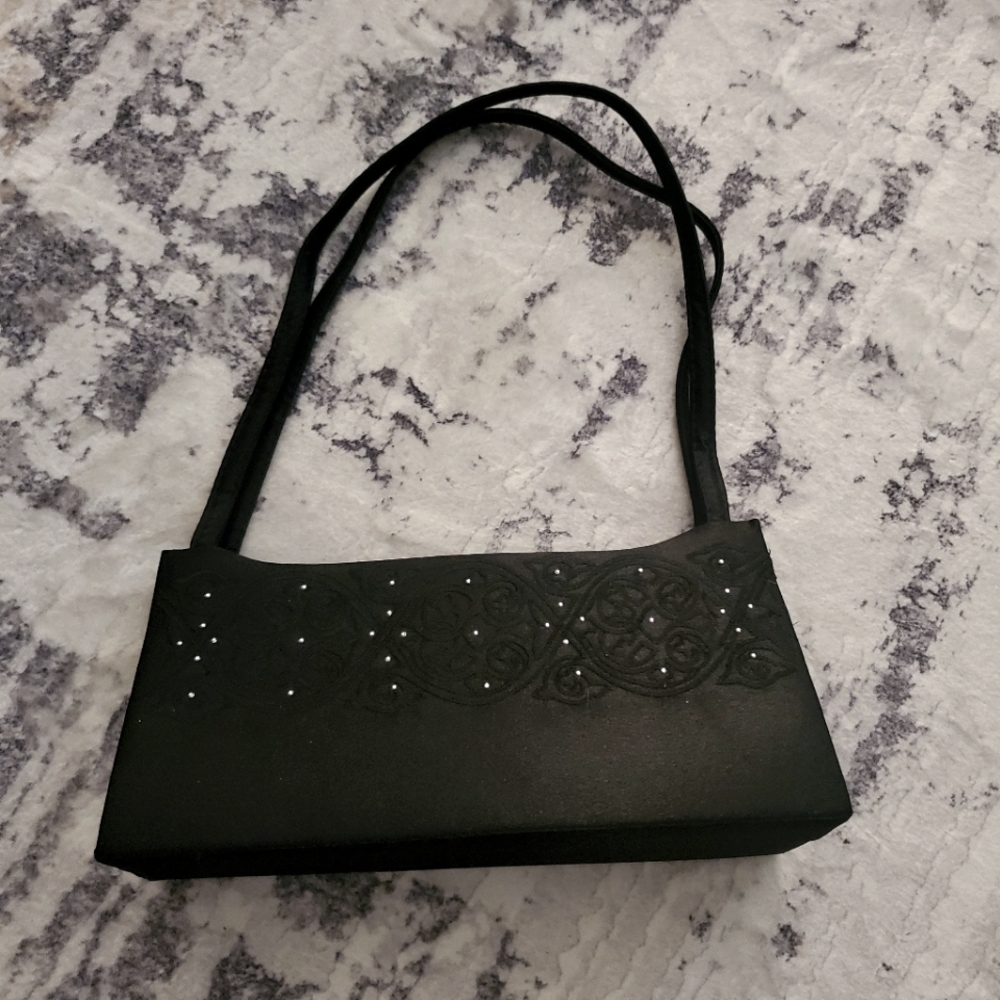 Black Structured Evening Bag